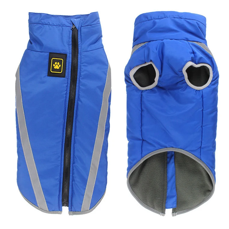 Abrigo de invierno impermeable con forro polar para perros, chaqueta cálida para cachorros, chaleco reflectante, ropa para mascotas, ropa para perros medianos y grandes - imagen 4