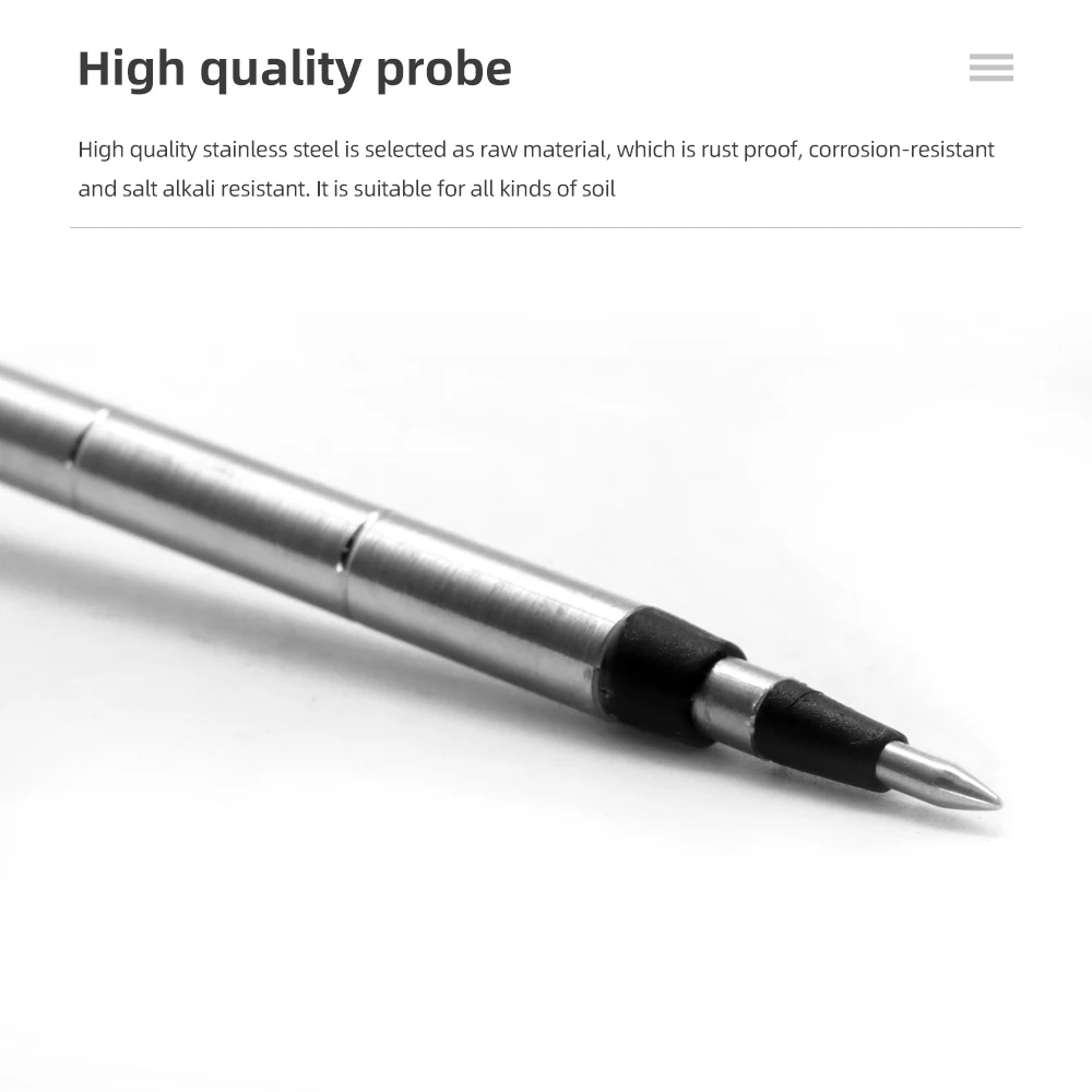 Medidor EC de suelo 0-1999us/cm, sonda de prueba EC de alta precisión, Detector de conductividad ATC para tierras agrícolas, jardín, plantación, acuicultura - imagen 4