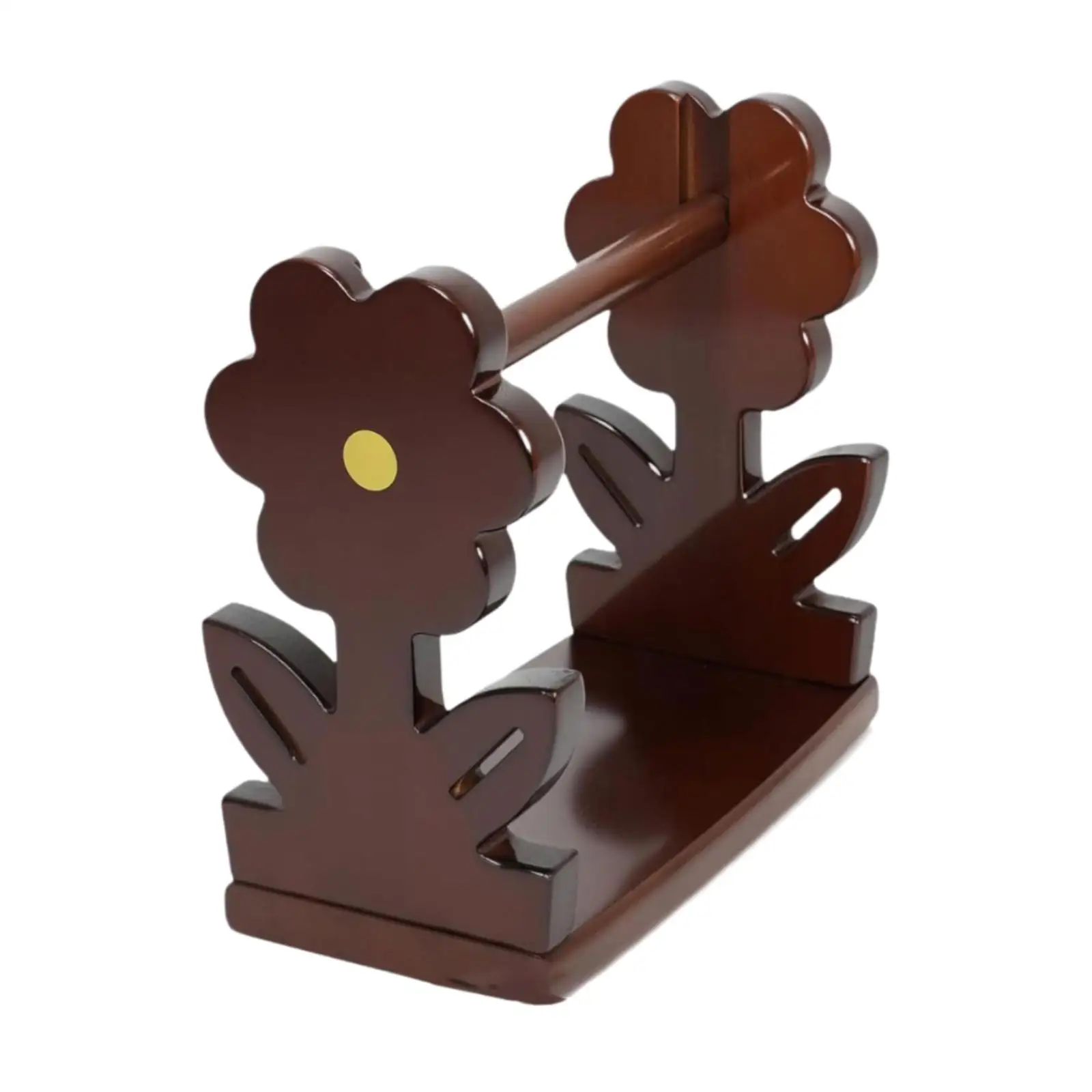 Flower Inspired Wooden Yarn Holder Rotating Organizer Crochet Knitting Accessories for Stationary Craft Use