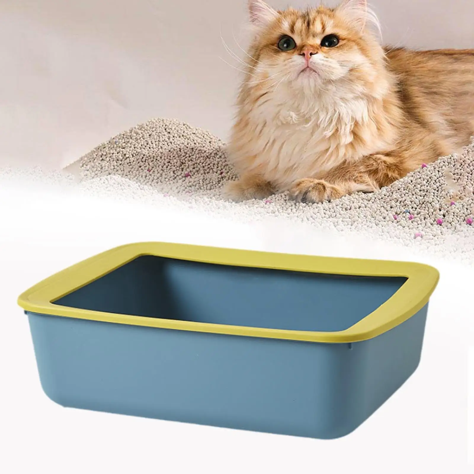 Lavabo de arena para gatos, colcha para gatos, caja de arena para gatos a prueba de salpicaduras para conejos y gatitos - imagen 4
