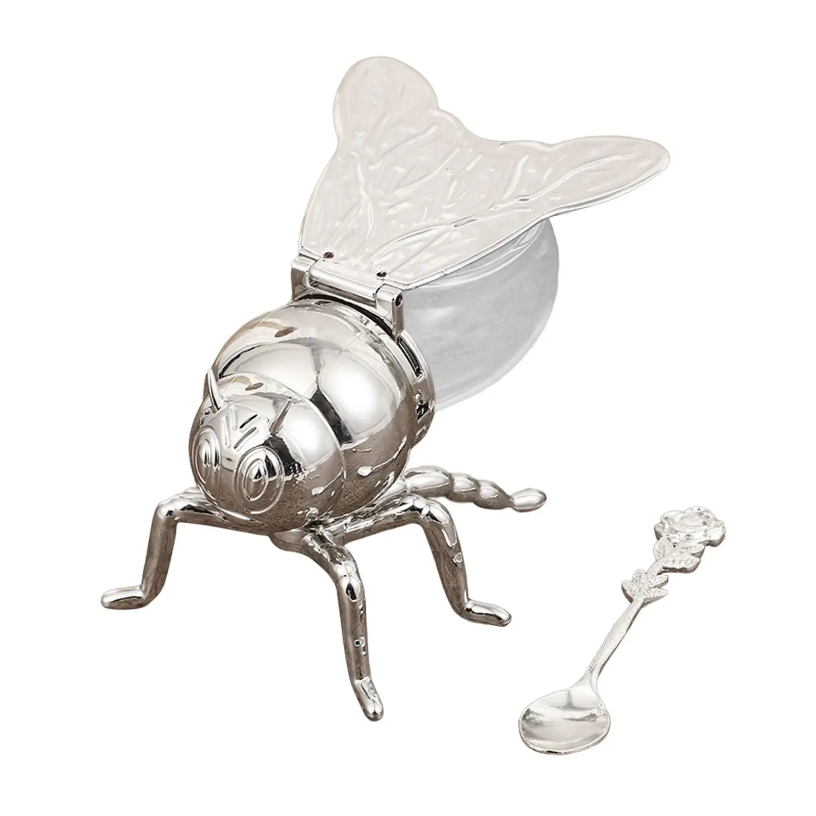 Bee Shaped Honey Jar with Spoon Creative Container Sugar Pots for Condiments Oil Store Honey Syrup Jam Kitchen Parties Dinner