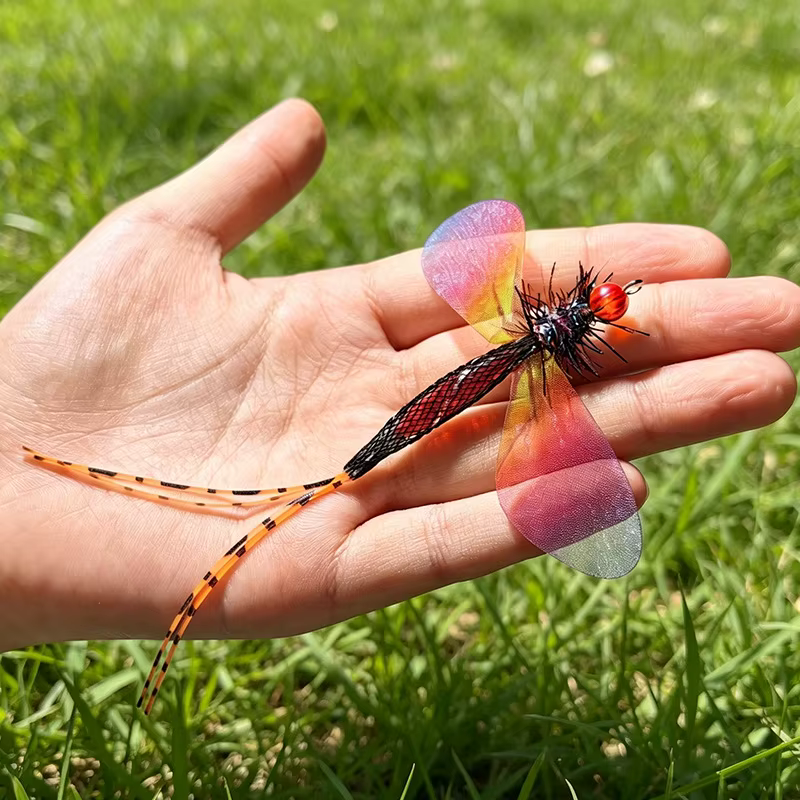 Juguetes para gatos con libélulas de colores y cabezas de recambio - imagen 5
