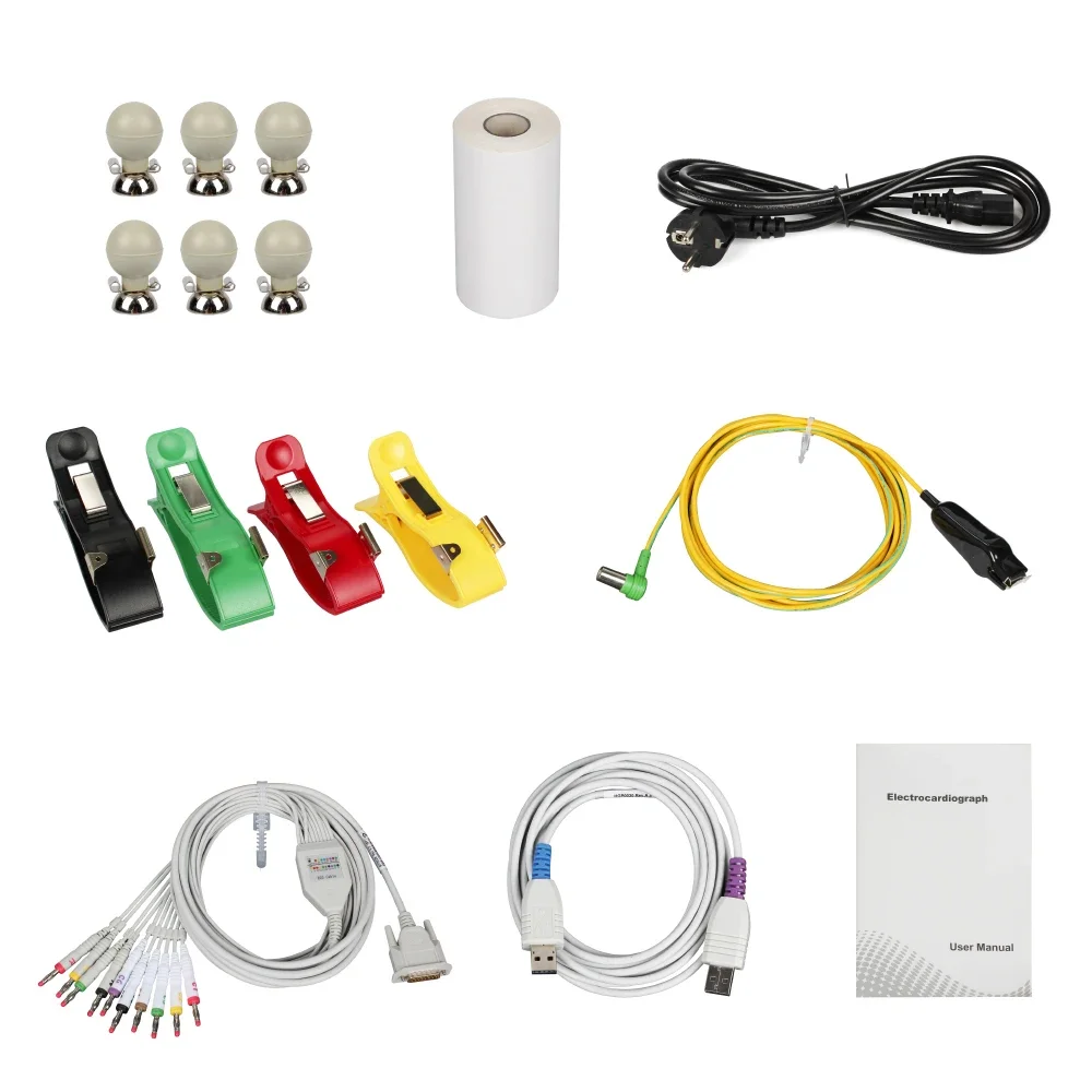 Monitor EKG del electrocardiógrafo de la máquina ECG de 3 canales y 12 derivaciones con la impresión térmica SE508 - imagen 5