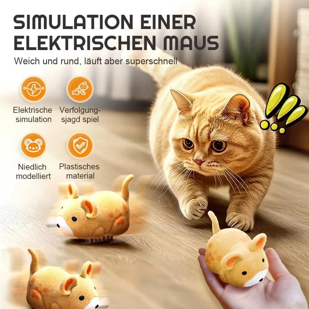 Juguete eléctrico para gatos, ratón, juguete interactivo para gatos, hámster eléctrico, obstáculos automotrices, evita juguetes interactivos para gatos