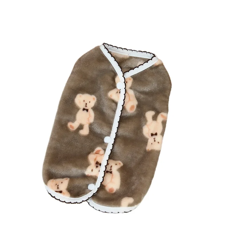 Autumn Winter Cute Little Bear Plush Vest Dog Cat Vest Vest Vest Yorkshire Teddy Cherry Maltese Dog Bear Clothing Dog Costume - imagen 5