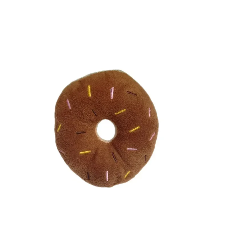 Donuts suaves para perros, juguetes de peluche para mascotas, juguetes para masticar, juguetes de sonido para cachorros bonitos, cachorros divertidos, perros pequeños y medianos, juguete interactivo - imagen 2