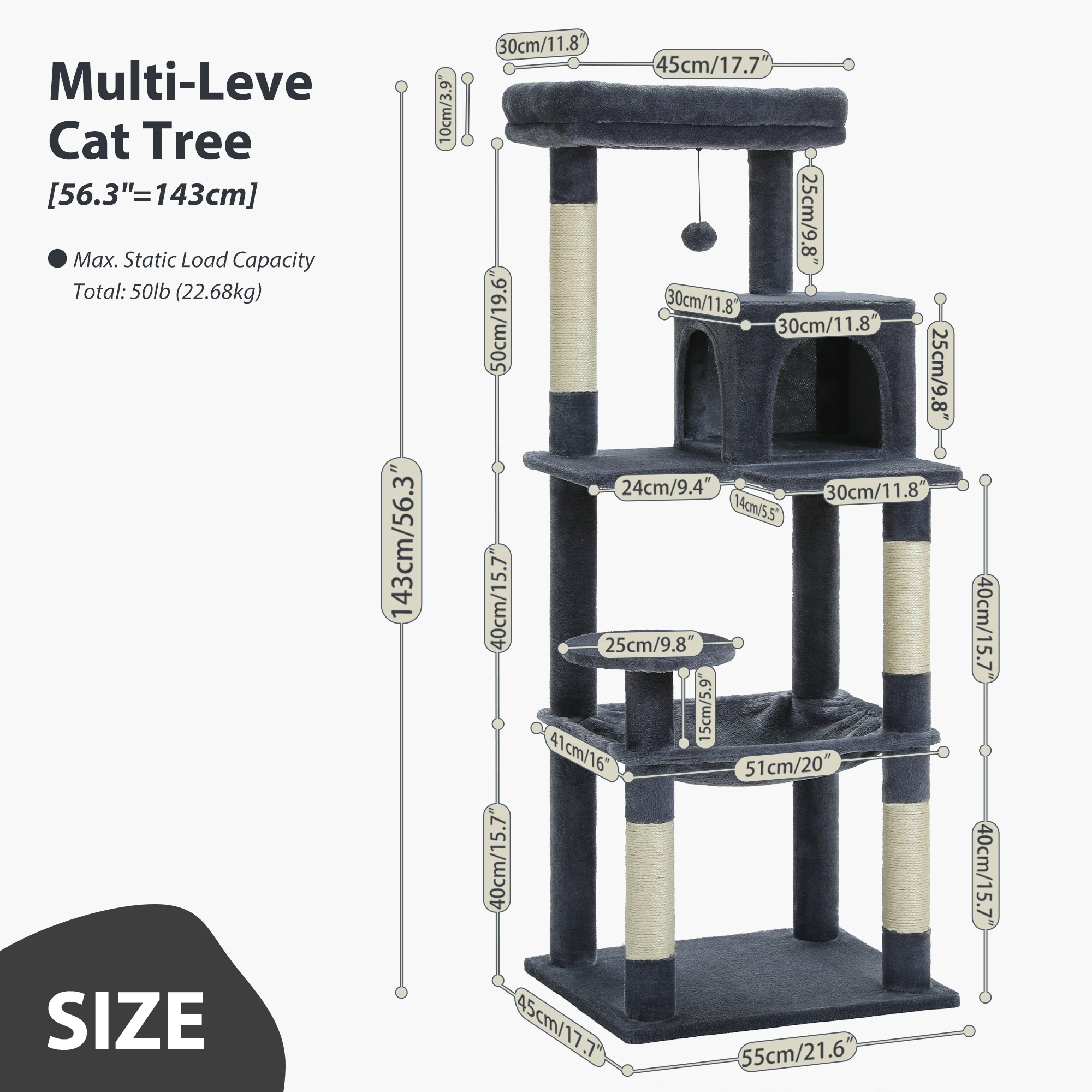 Árbol rascador multinevel