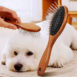 Cepillo de madera para gatos y perros – Peine suave antinudo