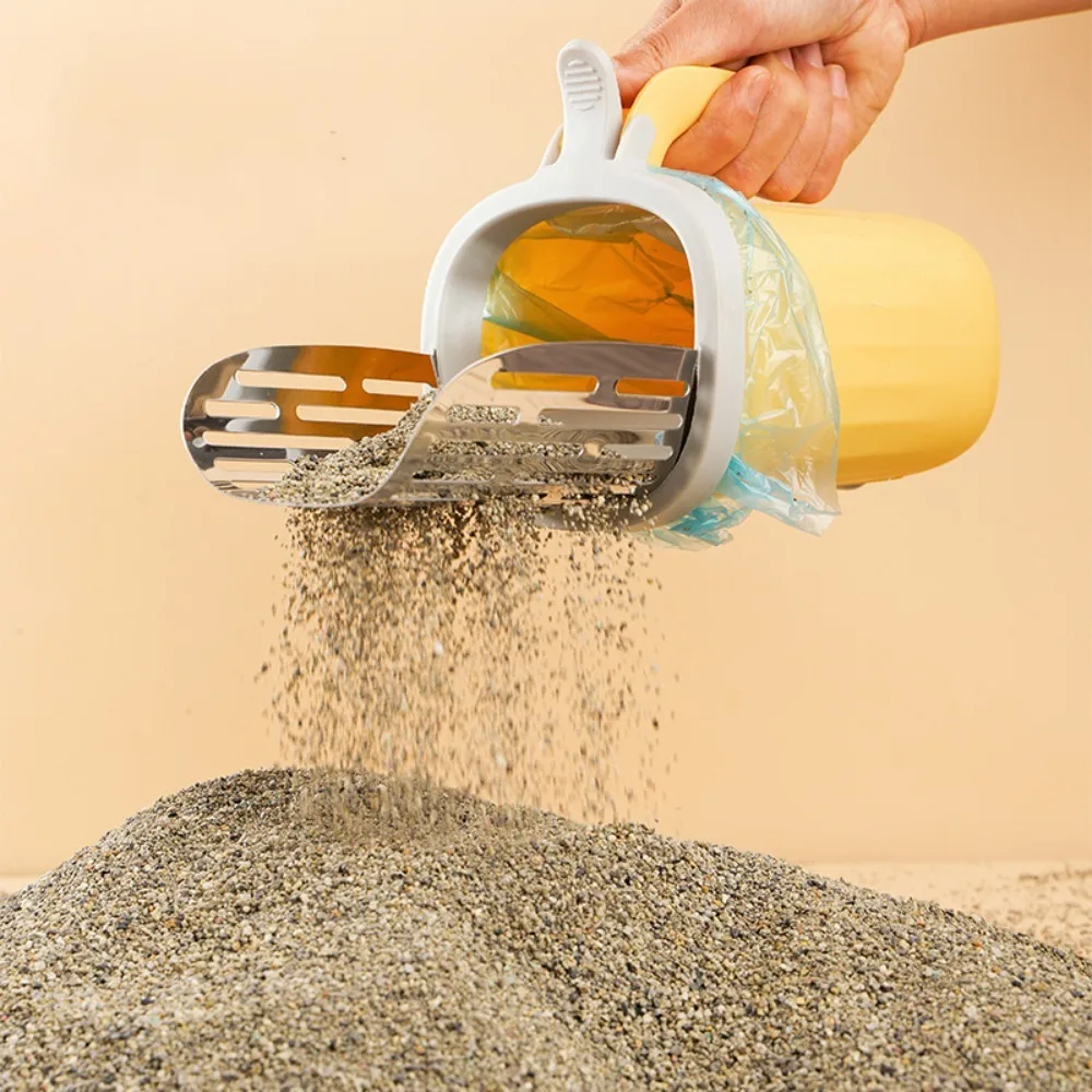 Nueva pala para arena para gatos con bolsa de repuesto para filtro de mascotas, inodoro limpio, recolector de basura, suministros para gatos, caja de arena para gatos, autolimpieza - imagen 3