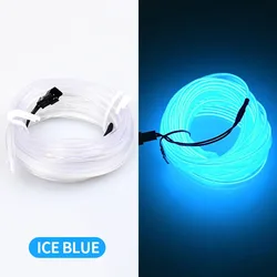Tira LED neón azul dimable IP65 para habitación – Control por botón