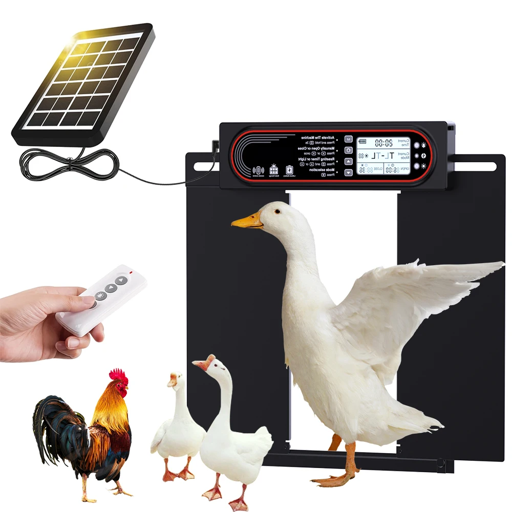 Puerta automática para gallinero – Control remoto y antipinzamiento