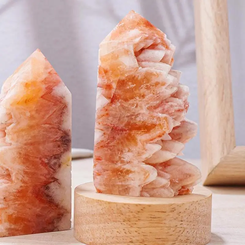 Piedra Natural y cristales, dientes de cristal rojos, columna de cristal, decoración de la oficina en casa, piedras minerales, artesanías, decoración del acuario de la habitación - imagen 2