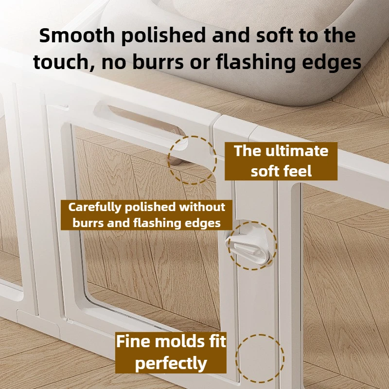 Valla transparente para perros para interiores, jaula grande acrílica para patio trasero, puerta, muebles, parque infantil para perros, suministros antisalpicaduras para mascotas - imagen 4