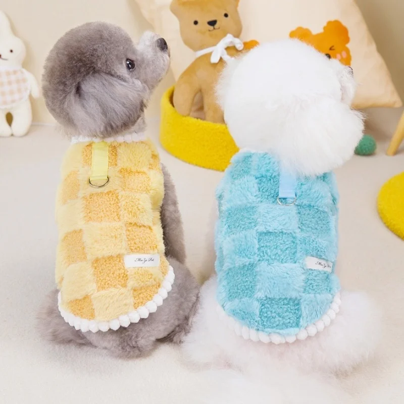 Abrigo para perros, chaqueta, ropa para perros a la moda, chaleco cálido para cachorros, abrigo bonito a cuadros para gatos, abrigo para mascotas, ropa para perros Bulldog Francés - imagen 3