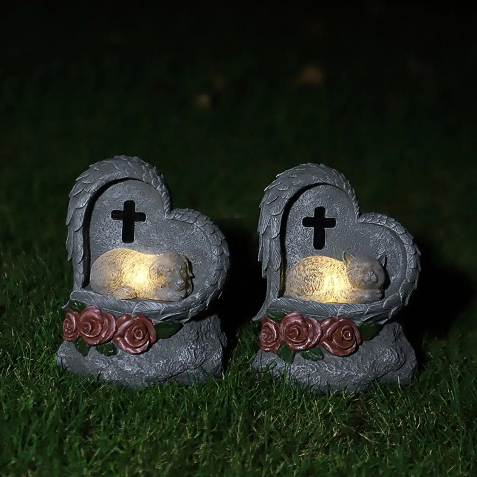 Small Animal Monumen Weatherproof Decoration Resin Backyard Pet Grave Marker