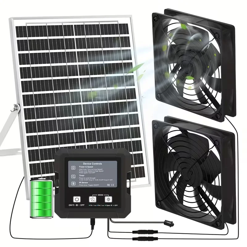 Ventilador solar para caseta de perro – Escape de aire fresco - imagen 4