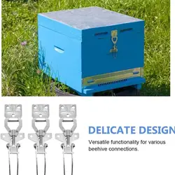 Dispositivo de bloqueo de colmena, conector de hebilla ajustable de hierro galvanizado, soporte profesional para colmena, equipo de apicultura, 2 uds.