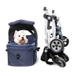 Transportín con cesta extraíble para perros y gatos – Plegable y ligero