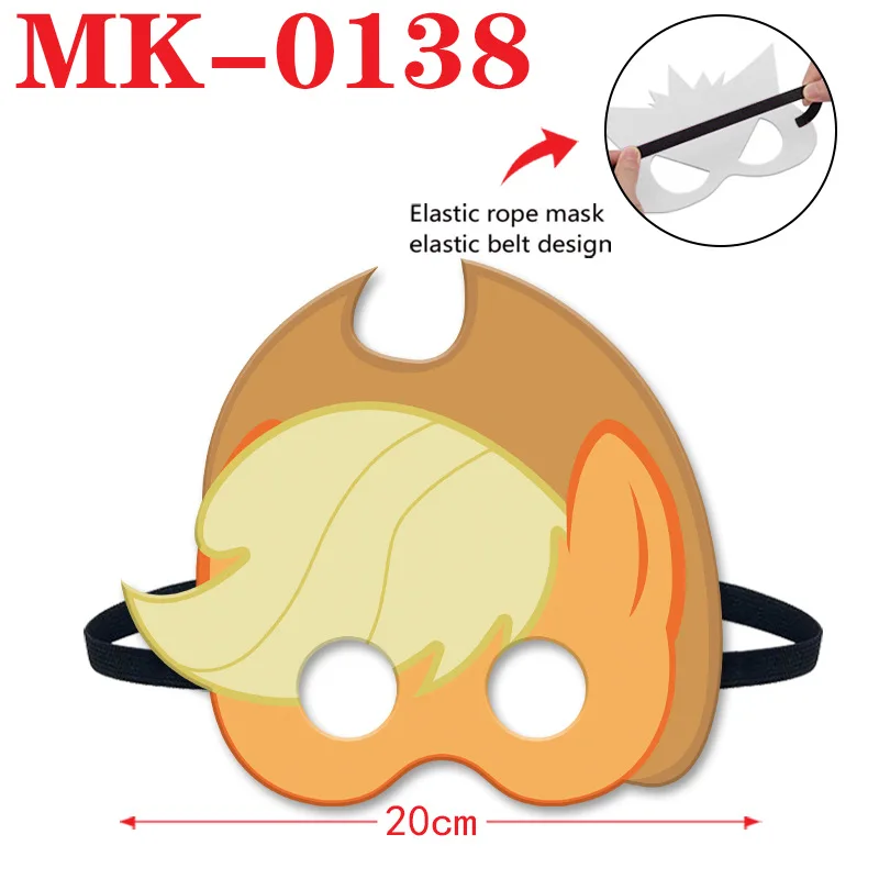 Máscaras Kawaii de My Little Pony, figura de Anime, Rarity Twilight Sparkle Rainbow Dash Pinkie Pie, máscara de Cosplay, disfraz de Halloween, juguete de utilería - imagen 4