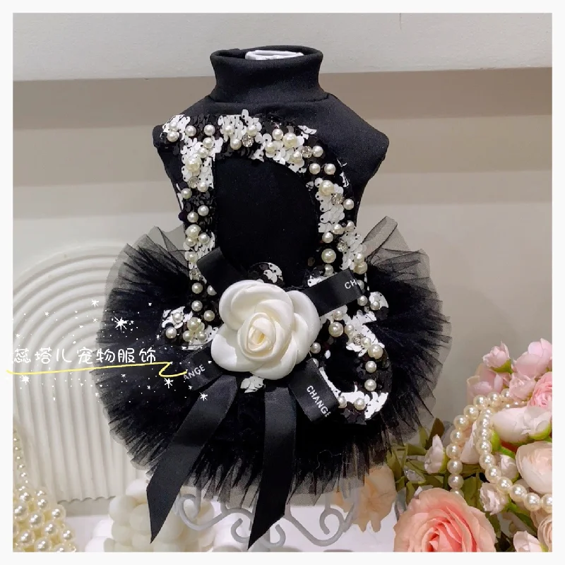 Vestido fiesta para perros pequeños – Estilo princesa para bodas y fiestas