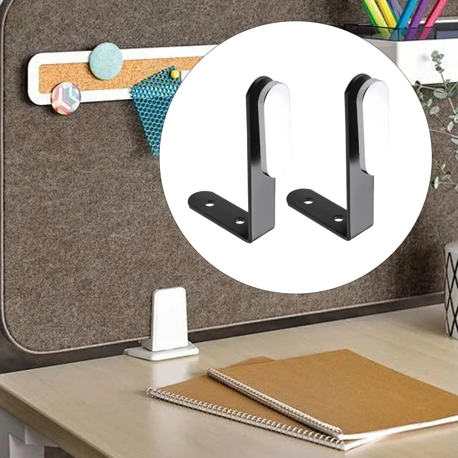 2pcs Desk Divider Clips Practical Structural Support ,Workspace, Screen Divider Clips