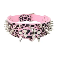 Collar para perros medianos y grandes de cuero PU resistente