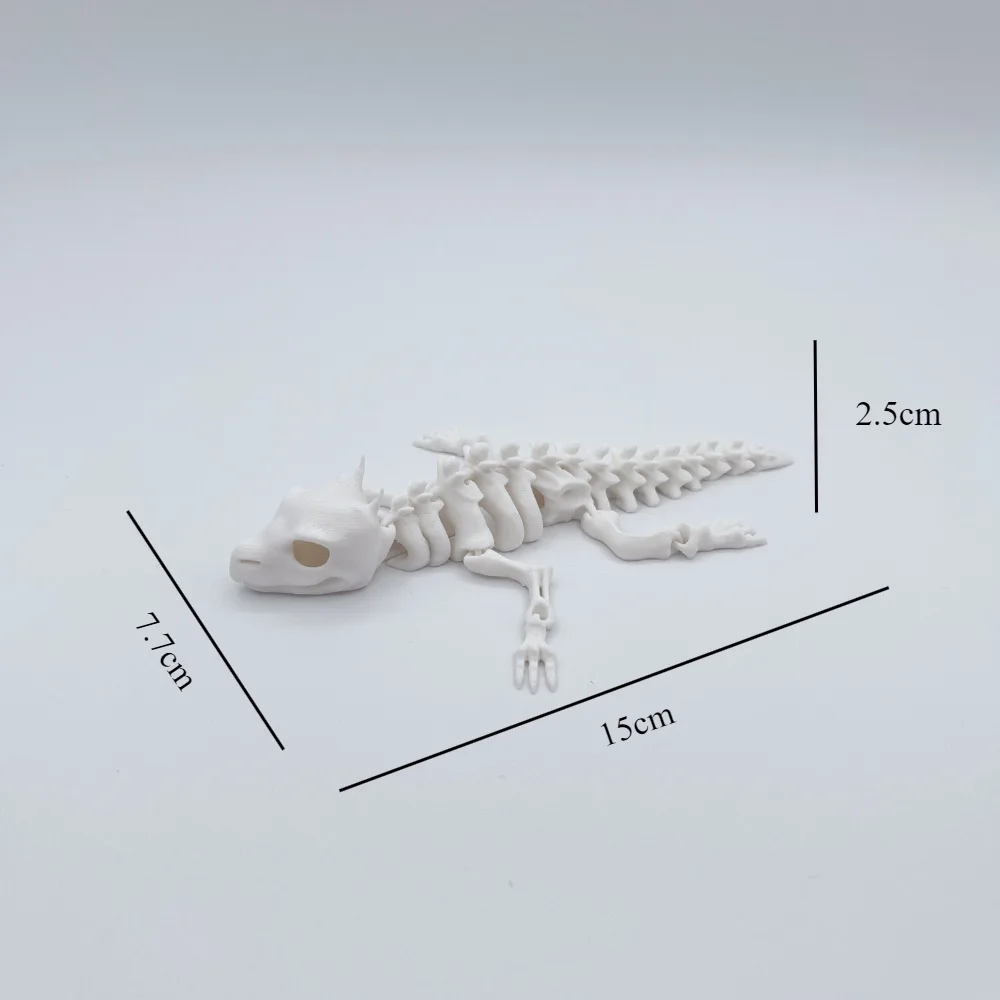 Figura 3D de lagarto esqueleto – Decoracion gotica para gatos y perros - imagen 2
