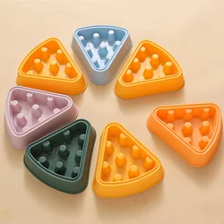 Cuenco para mascotas con pizza de dibujos animados, cuenco individual para gatos y perros, cuenco de alimentación lenta de gran tamaño, diseño antiastres, material de calidad alimentaria,