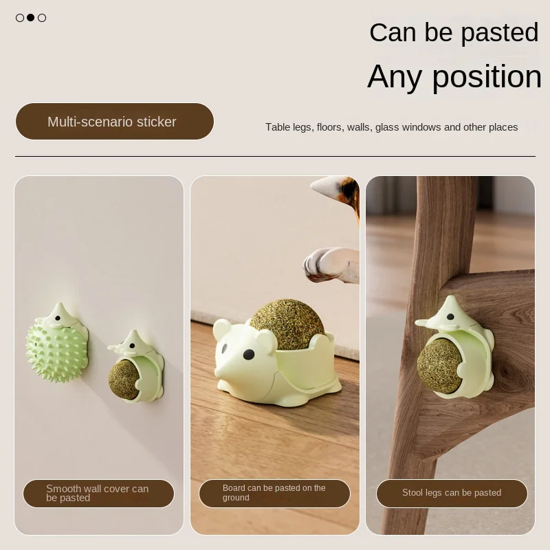 Bolas de hierba gatera divertidas para gatos pequeños y medianos, juguete de Limpieza de dientes, suministros para mascotas - imagen 3