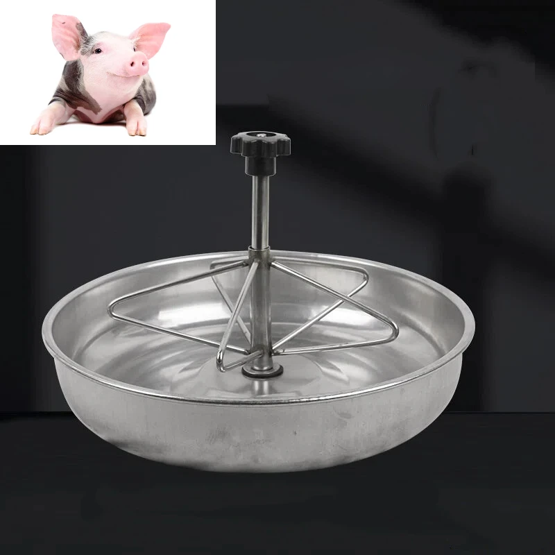 Canal de alimentación de lechones de granja, alimentación de lechones de acero inoxidable, trineo de leche, bandeja de comida, tazón alimentador de cerdos, equipo de campamento de ganado