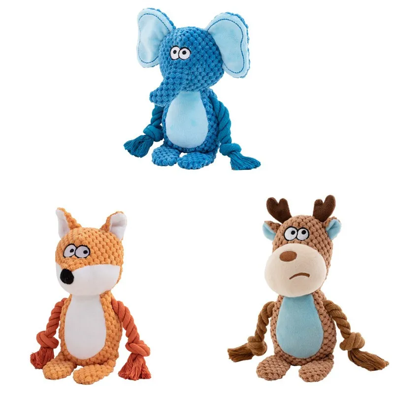 Juguete interactivo de peluche para perros pequeños crudos, juguete para masticar indestructible, resistente a mordeduras, sonajero para perros chirriantes para cachorros, juguetes para mascotas - imagen 2