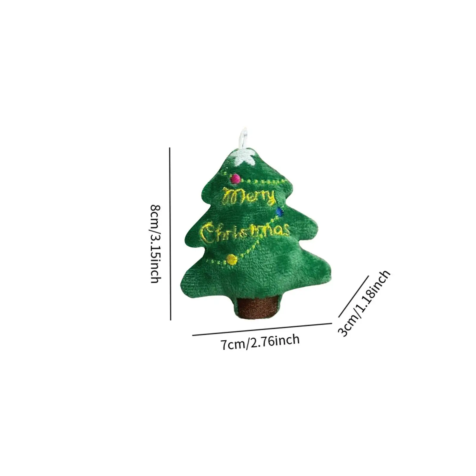 Stuffed Christmas Tree Plush Doll Mini Ornament Cute Hanging Decoration for Xmas Tree Holiday Home
