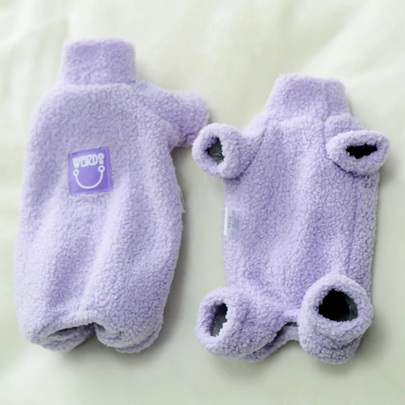 Sphynx-ropa de invierno para gatos, mono cálido para mascotas, sudaderas con capucha de lana suave, pijamas para gatos, Disfraces para gatos esfinge - imagen 4