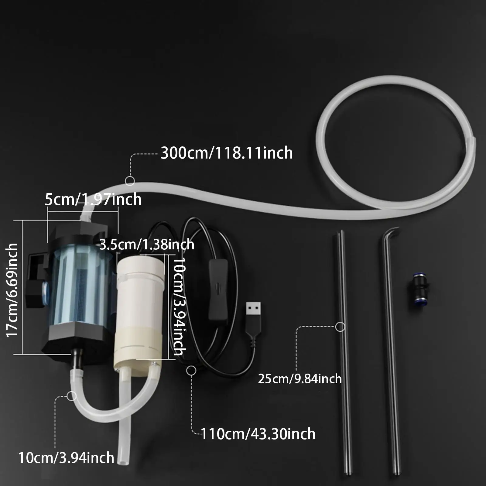 Aquarium Vacuum Cleaner Kit for Waste Removal Easy Water Changing Home Use Aquarium Vacuum Cleaner Kit for Waste Removal Easy Water Changing Home Use