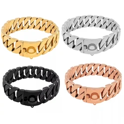 Collar eslabones acero inoxidable para perros grandes Pitbull Bulldog