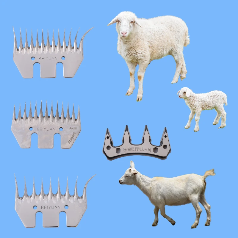 Tijeras para ovejas/cabras, cortador de peine convexo, cortadora de 4/9/13 dientes, hoja recta/curva para cortadora de ovejas, tijeras