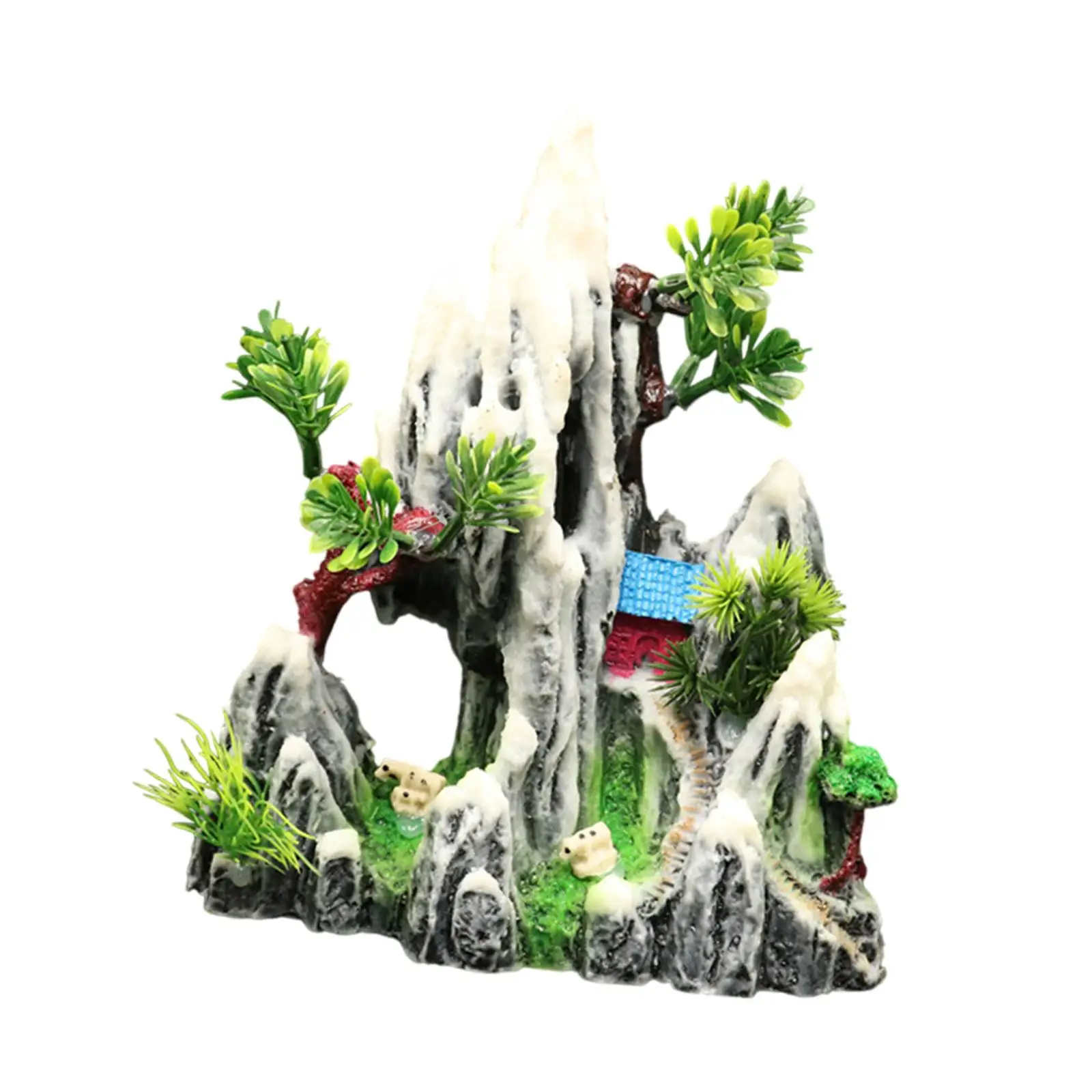 Fish Tank Landscape Artifical Rockery Tree Rock Ornament 18x8x21cm Lightweight Lifelike Hiding Cave Design Fish Tank Landscape Artifical Rockery Tree Rock Ornament 18x8x21cm Lightweight Lifelike Hiding Cave Design