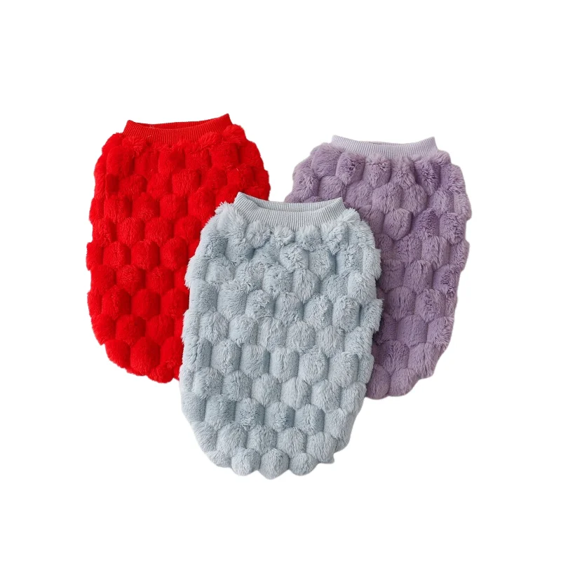 Abrigo de piel sintética de lujo para perro, camisa gruesa de lana térmica para cachorro, ropa para clima frío para perros pequeños, Chihuahua, York, mascota de invierno - imagen 2