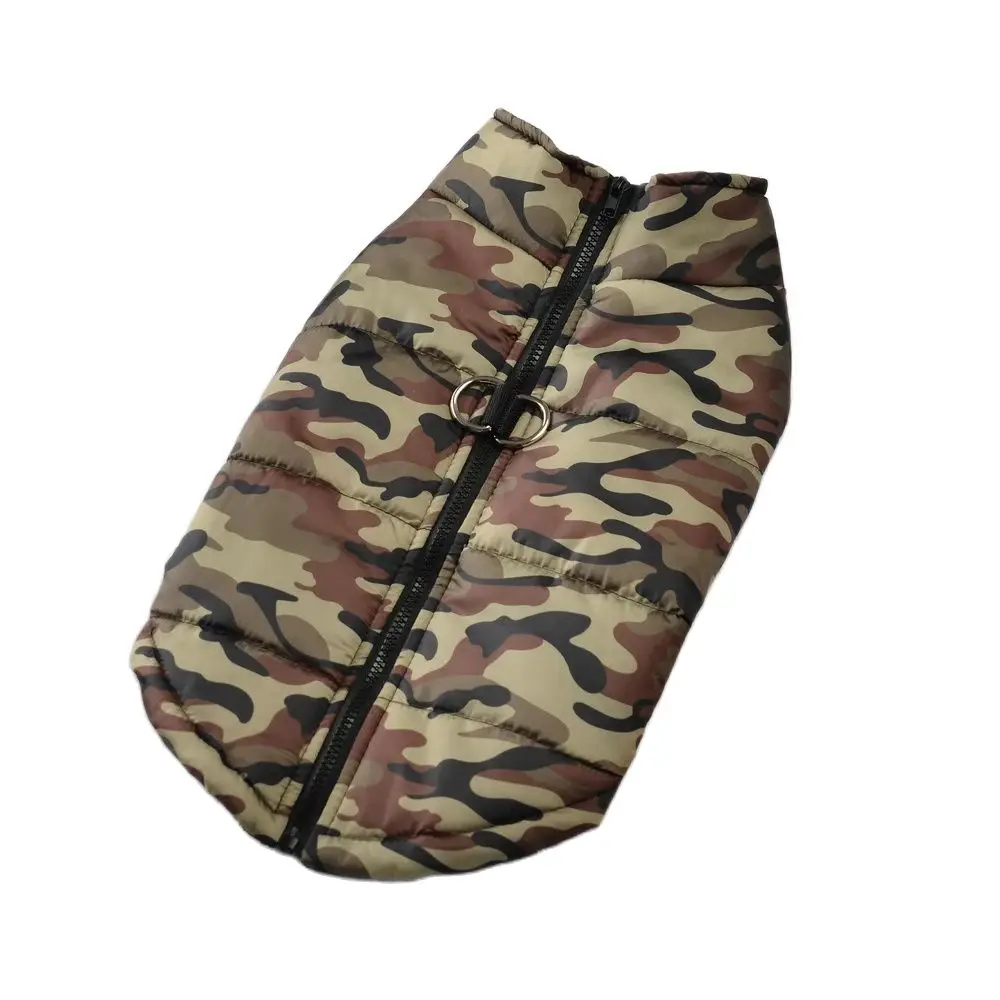 Chaqueta cálida con estampado de camuflaje para perros medianos y grandes, abrigo a prueba de viento para mascotas, trajes de Labrador, Beagle, Golden Retriever, Otoño e Invierno - imagen 3