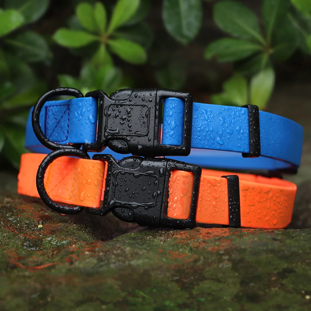 Collar impermeable de PVC para perros, collares de goma antisuciedad fáciles de limpiar para perros pequeños, medianos y grandes, accesorios para mascotas - imagen 4