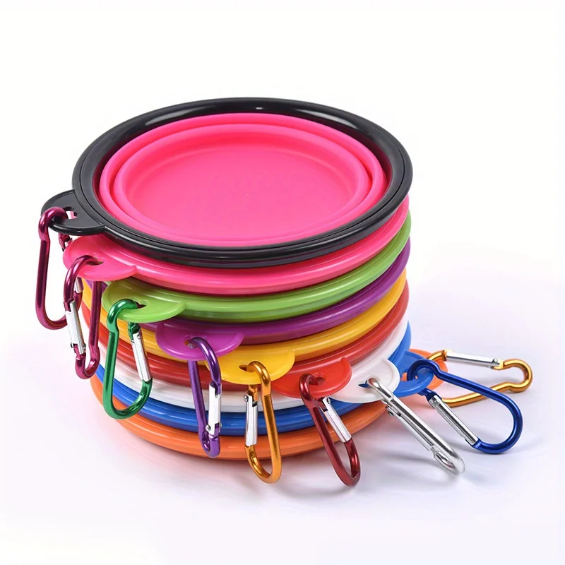 Tazón plegable de silicona para perros, portátil viaje comida y agua - imagen 2