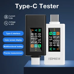 Probador USB-C para medir voltaje y corriente CC en cargadores