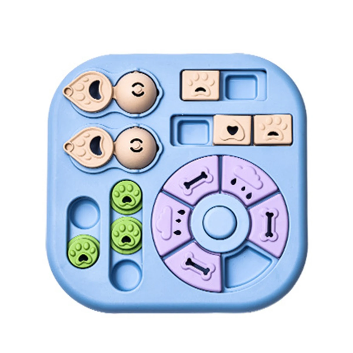 Un rompecabezas para mascotas, cuenco de comida lenta, cuenco de entrenamiento antiasfixia, juguete de comida oculto, juguete para perros y gatos, caja de comida multifuncional, puz para mascotas - imagen 5