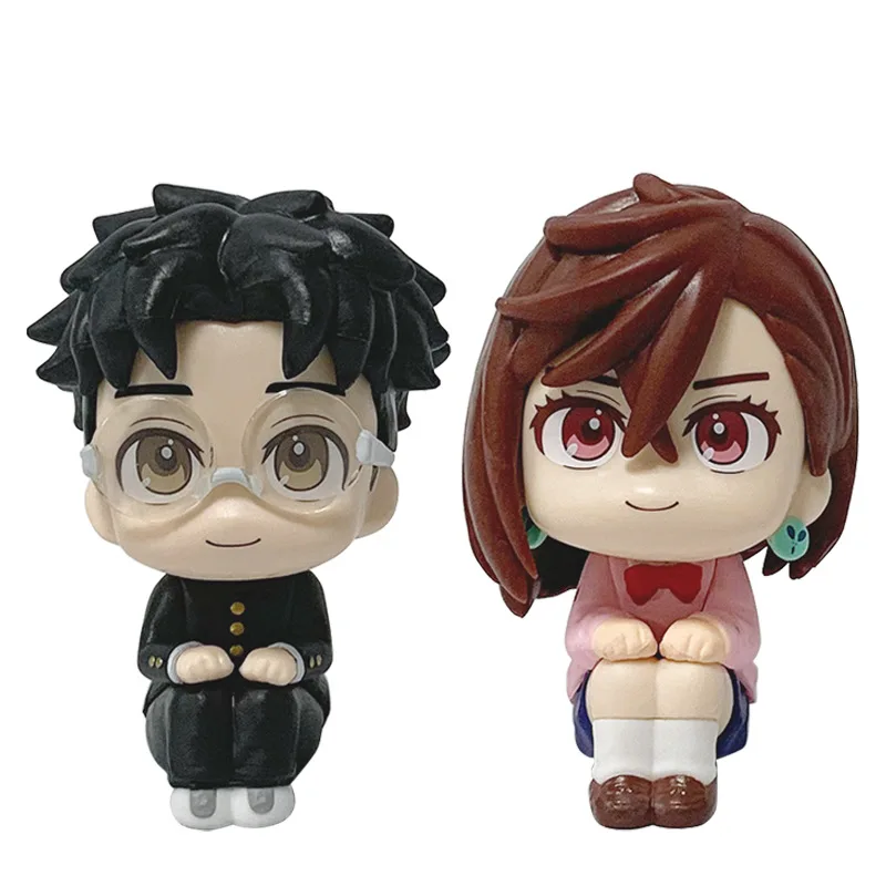 Set figuras Chibi Dandadan Ayase Momo y Okarun en PVC