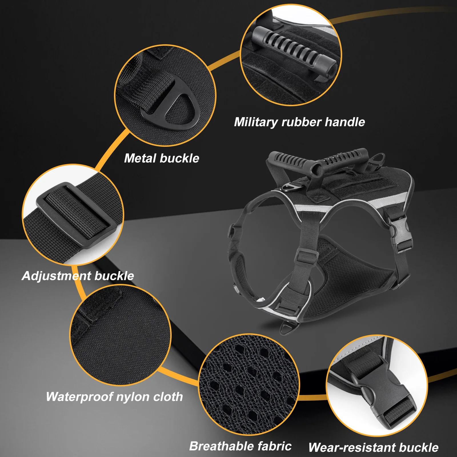 Nuevo chaleco militar táctico para mascotas pastor alemán Golden Retriever, arnés de entrenamiento táctico para perros grandes, accesorios para perros - imagen 3