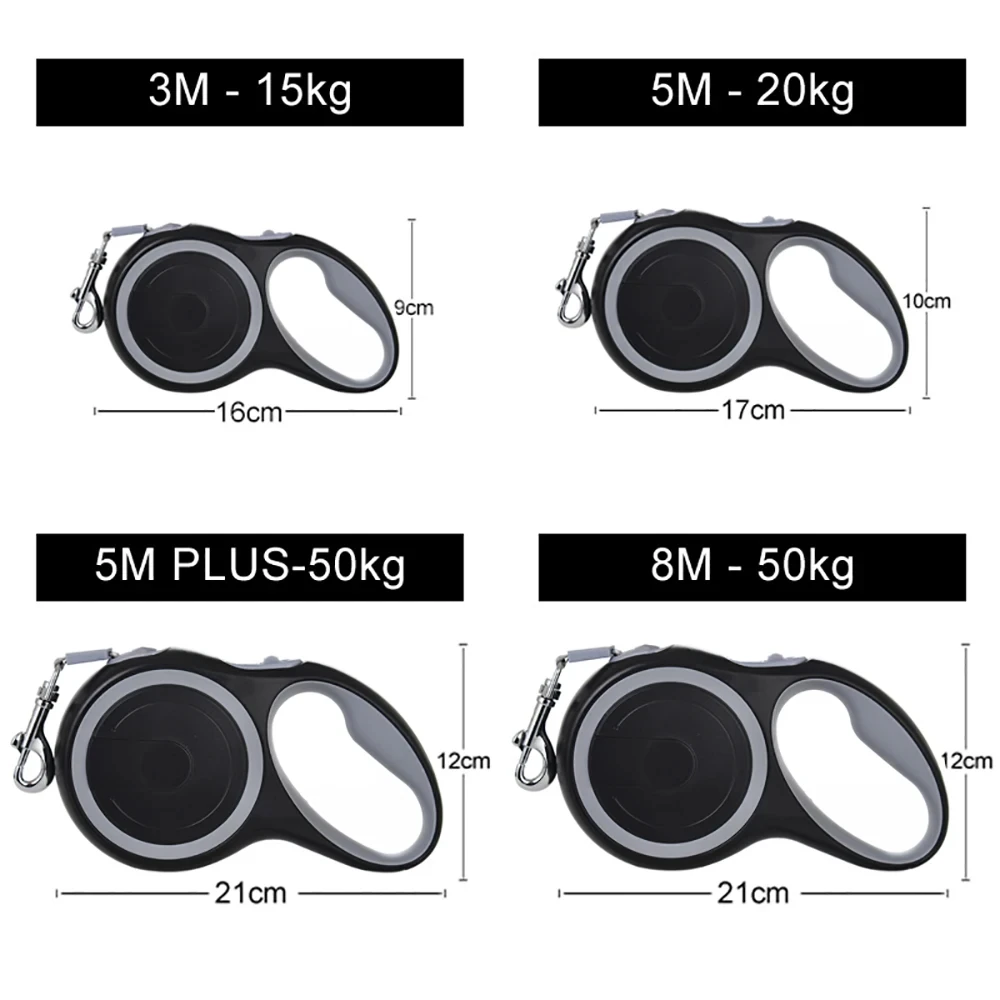 Correa para perro de 3m y 5m, Collar de ruleta retráctil para accesorios para perros pequeños y grandes, cuerda ajustable duradera para caminar, senderismo, Bulldog - imagen 4