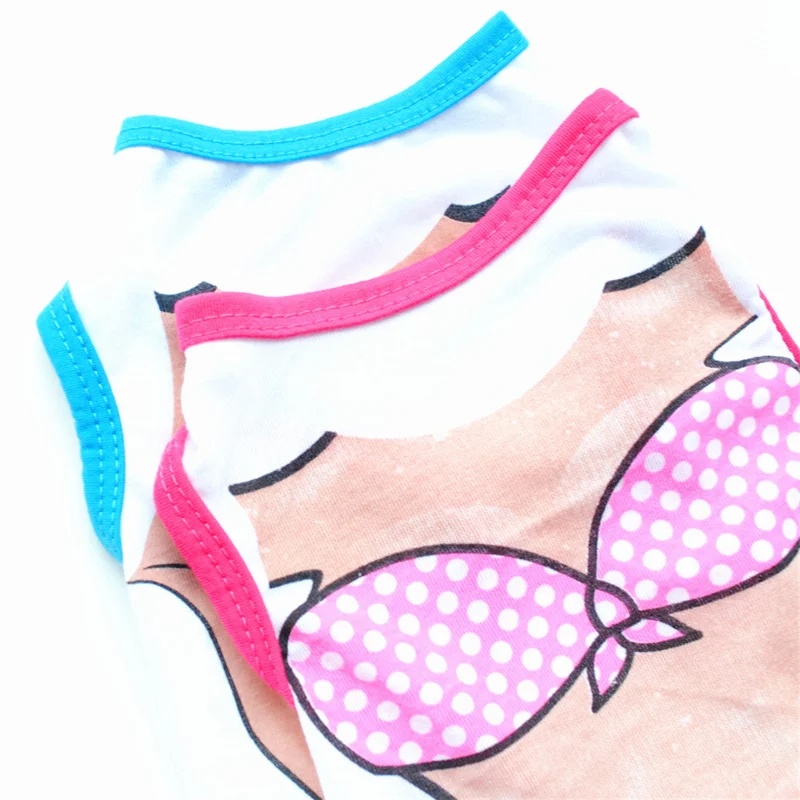 Sphynx-ropa de verano para mascotas, 100% algodón, chaleco con estampado fresco y transpirable, pijamas para gatos y cachorros - imagen 4