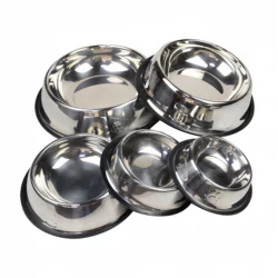 Cuenco de acero inoxidable para perros y gatos, cuenco de alimentación para mascotas, cuenco para beber para gatos y perros, cuenco alimentador de Metal duradero, fácil de limpiar, suministros para mascotas