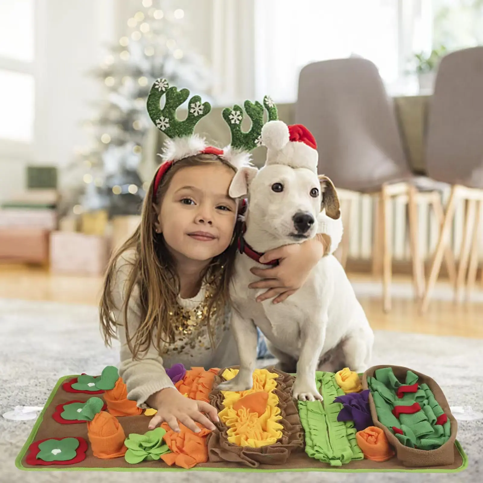 Alfombra olfativa para perros de lana polar – alimentación lenta - imagen 2