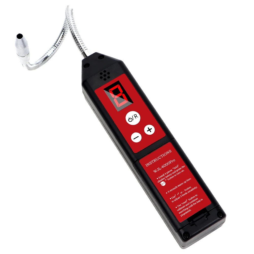 Detector inteligente de fugas halógenas, probador de fugas de Gas Freon CFC HFC, Monitor de aire acondicionado, medidor de Gas R22a R134a con luz LED